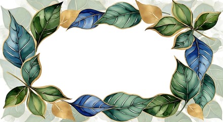 frame made of colorful leafs