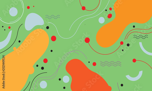 Abstract colorful map with dots and lines Vector