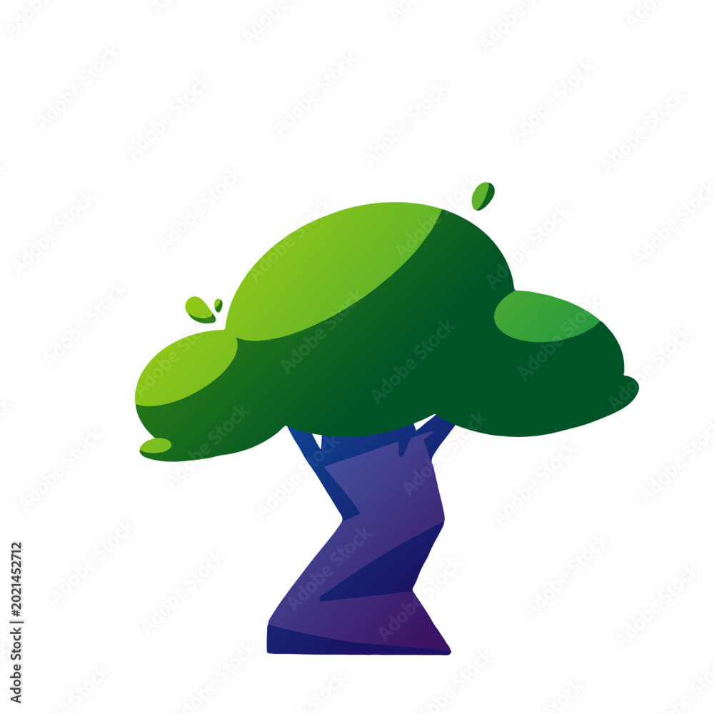 Obraz premium Geometric abstract tree illustration design