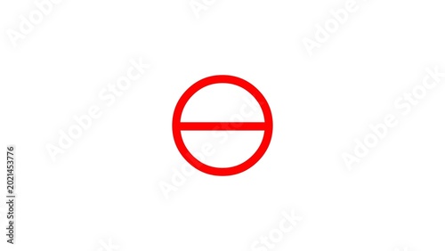 Free Download Red Prohibited Sign Icon Isolated on White black Background - No Entry Warning Symbol - GFXLoad