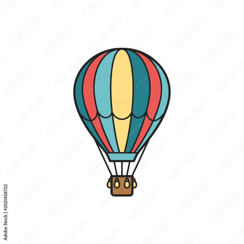 Fototapeta premium Colorful Hot Air Balloon Ride.
