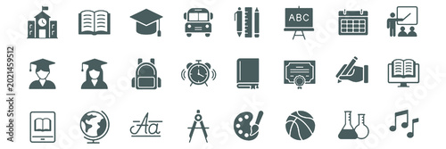 Quadro su tela School icon set