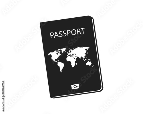 Black israeli passport with world map design