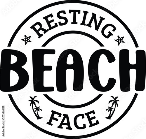 Resting Beach Face design