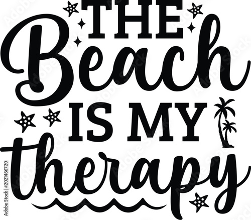 The Beach is My Therapy design