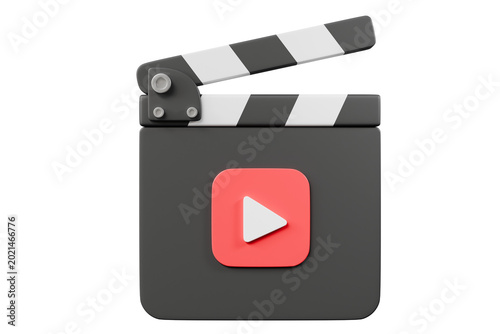 Photography 3d movie clapperboard icon