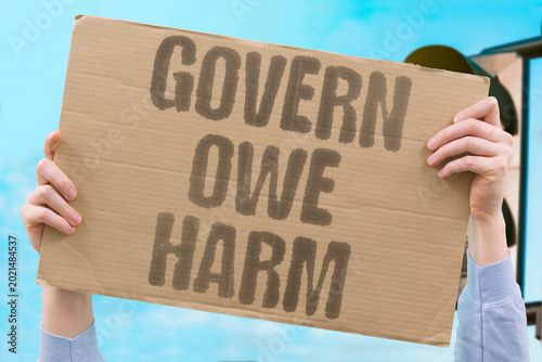 Εκτύπωση καμβά "Govern Owe Harm" Being governed without consent owing inherited debt and absorbing invisible harm is modern
