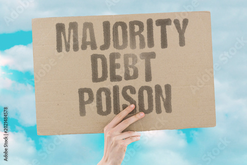 Vászonkép "Majority Debt Poison" A silenced majority carries generational debt and invisible daily poison at once