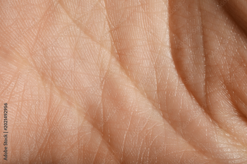 Fototapeta premium Texture of normal skin as background, closeup