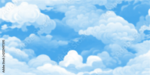 Fotografía Halftone cloud background