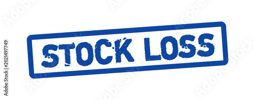 Canvas Print Stock Loss Rubber Stamp Vector Illustration for Financial Decline, Market Crash,