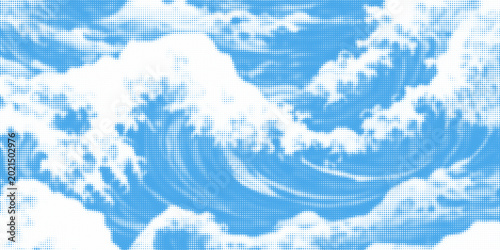 Fotografía Halftone cloud background