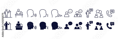 Foto Speaking icon set