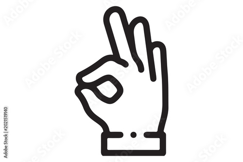 Φωτογραφία OK Hand Sign Gesture - Positive Agreement and Perfection Symbol