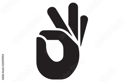 Φωτογραφία OK Hand Sign Gesture - Positive Agreement and Perfection Symbol