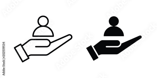 Fotografie Customer care icon or symbol for web and mobile