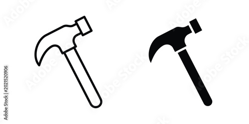 Cuadro en lienzo Hammer icon or symbol for web and mobile
