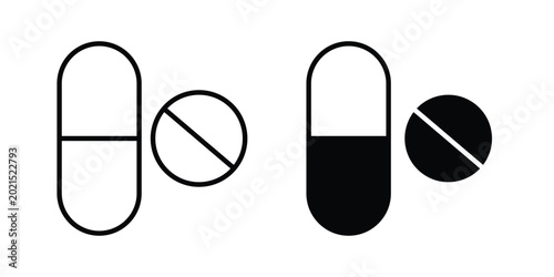 Cuadro en lienzo Painkiller icon or symbol for web and mobile