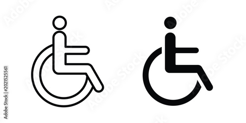 Wheelchair icon or symbol for web and mobile
