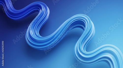 Blue wavy abstract background with gradient effect