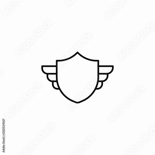 Foto winged security emblem icon sign vector