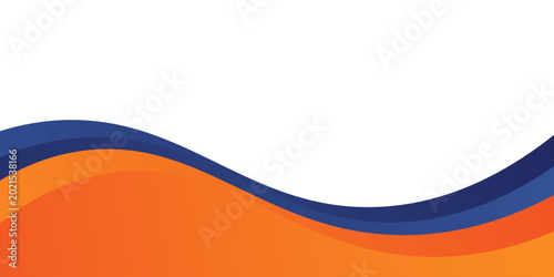 abstract blue orange corporate background with 3d concept. abstract white background with blue  and orange wave background banner with formal concept for banner advertisement announcement certificate