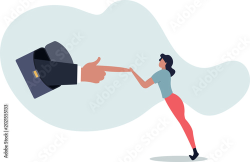 Фотография Conflict against boss or employer, david and goliath, fight against super power people, challenge and ambition to do right thing,person's life situation and his activities