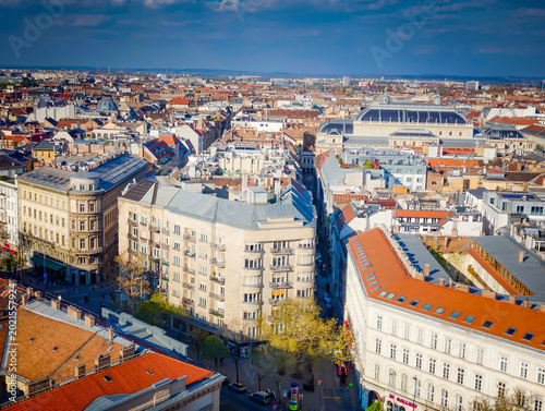 Photography Aerial drone panorama of Budapest Old Town, Hungary