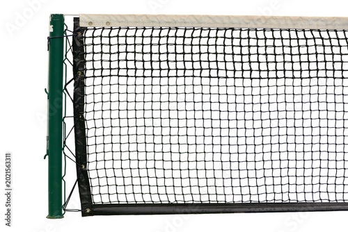 close up on a tennis net isolated on Transparent background 