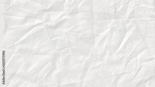 Minimal white crumpled paper background with soft folds and clean abstract texture.