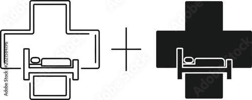 Fotografie Two usb flash drives connected to cables on each side Vector