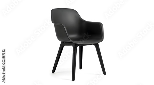 black chair png, isolated on white