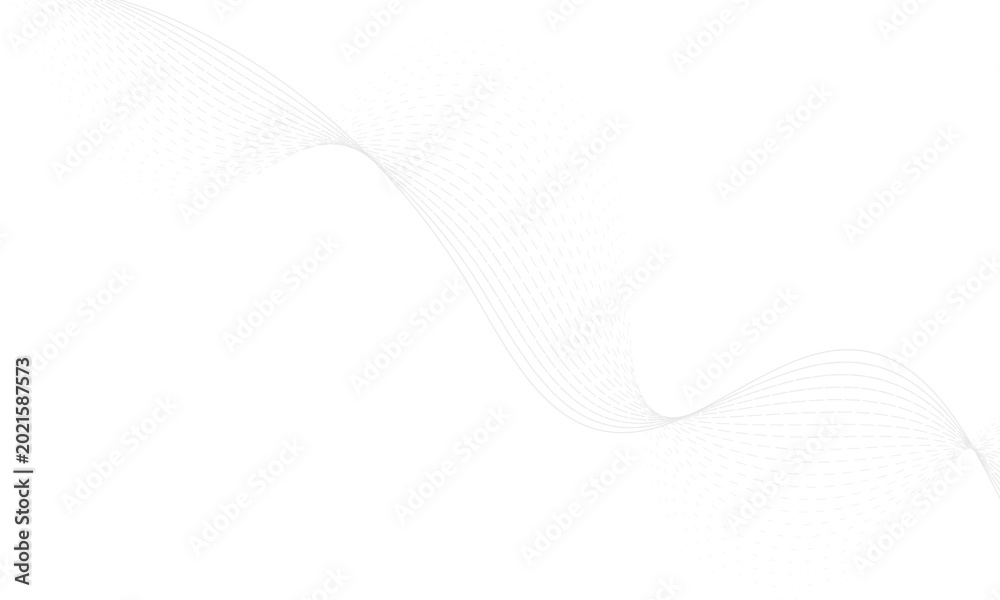 Obraz premium Abstract white wavy lines on white background wave