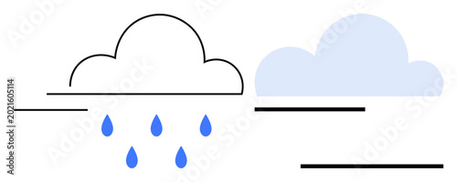 Vászonkép Weather patterns, precipitation, climate change, environmental awareness, forecasts, nature concepts