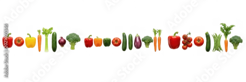 Panel kuchenny z motywem Set and collection of variety of fresh raw vegetables isolated on white background
