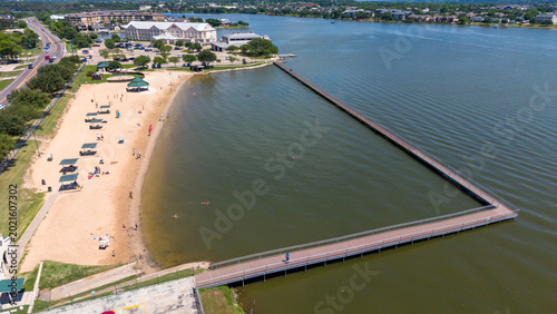 Aerial View of Granbury City Beach Park Captured with DJI Mini 5 Pro, Texas, USA.