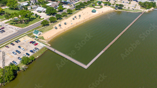 Aerial View of Granbury City Beach Park Captured with DJI Mini 5 Pro, Texas, USA.