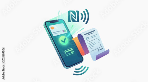Mobile payment concept and contactless technology