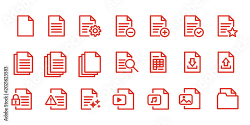 Foto Icon illustrations of files, documents, etc.