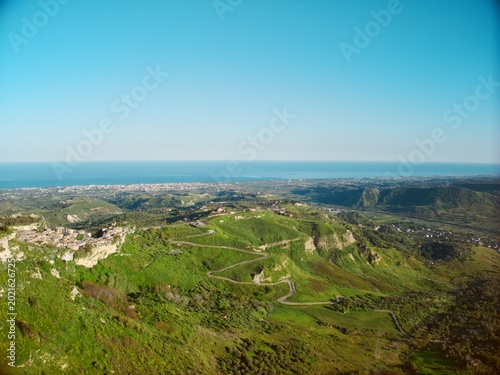 Slika na platnu aerial of hill and nature in Calabria