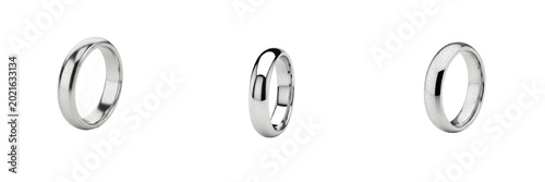 Tablou pe pânză Silver wedding band ring luxury jewelry premium PNG stock photo, realistic plati