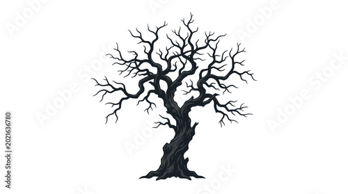 Dead Tree Silhouette Illustration.