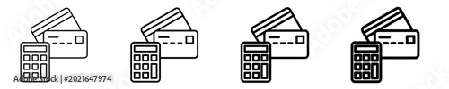 Fotografía Accounting Book Icon Set Different Style Collection