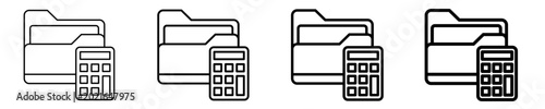 Fotografi Financial Analysis Icon Set Different Style Collection