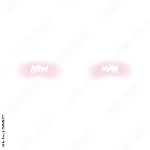 Obraz na plátně Kawaii blush face filter