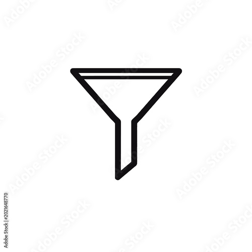 Minimalist Filter Icon for Data Sorting and Web Interface Design
