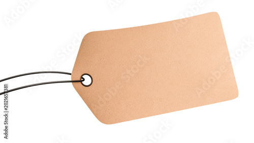 Blank Paper Price Tag Mockup Isolated for Branding