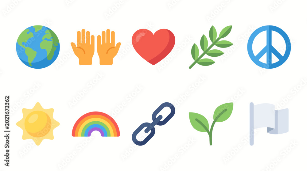 Fototapeta premium Earth eco friendly symbols icons set.