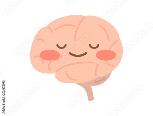 脳を休めている時をイメージしたキャラクターのイラスト
