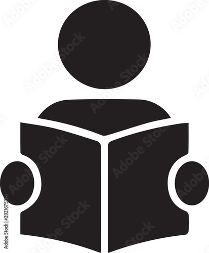 Foto Reading book icon vector isolated